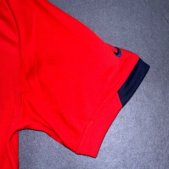 Nike Polo Shirt Mens Large Red New England Patriots NFL On Field Apparel - Picture 7 of 15